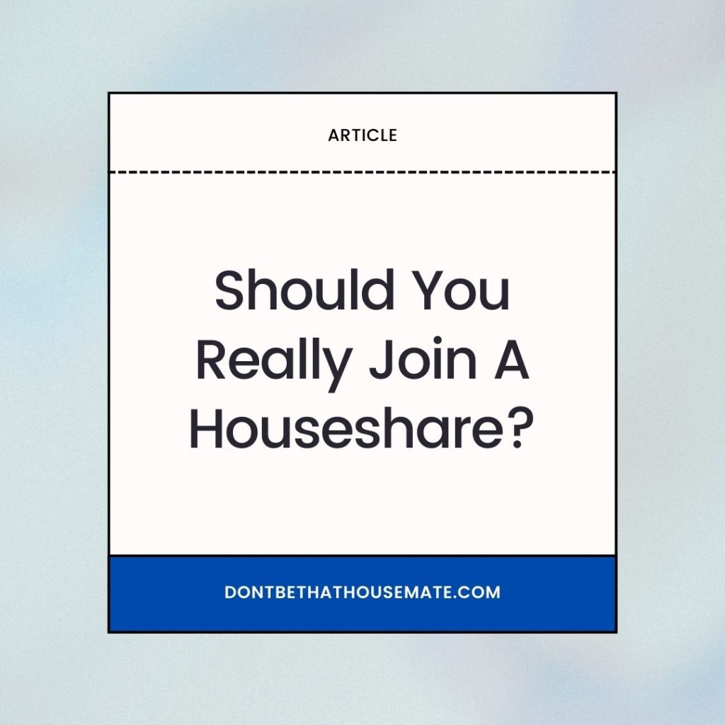 Should You Really Join A Houseshare?